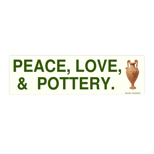 Peace Love & Pottery Sticker