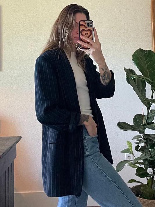 Vintage Pinstripe Blazer