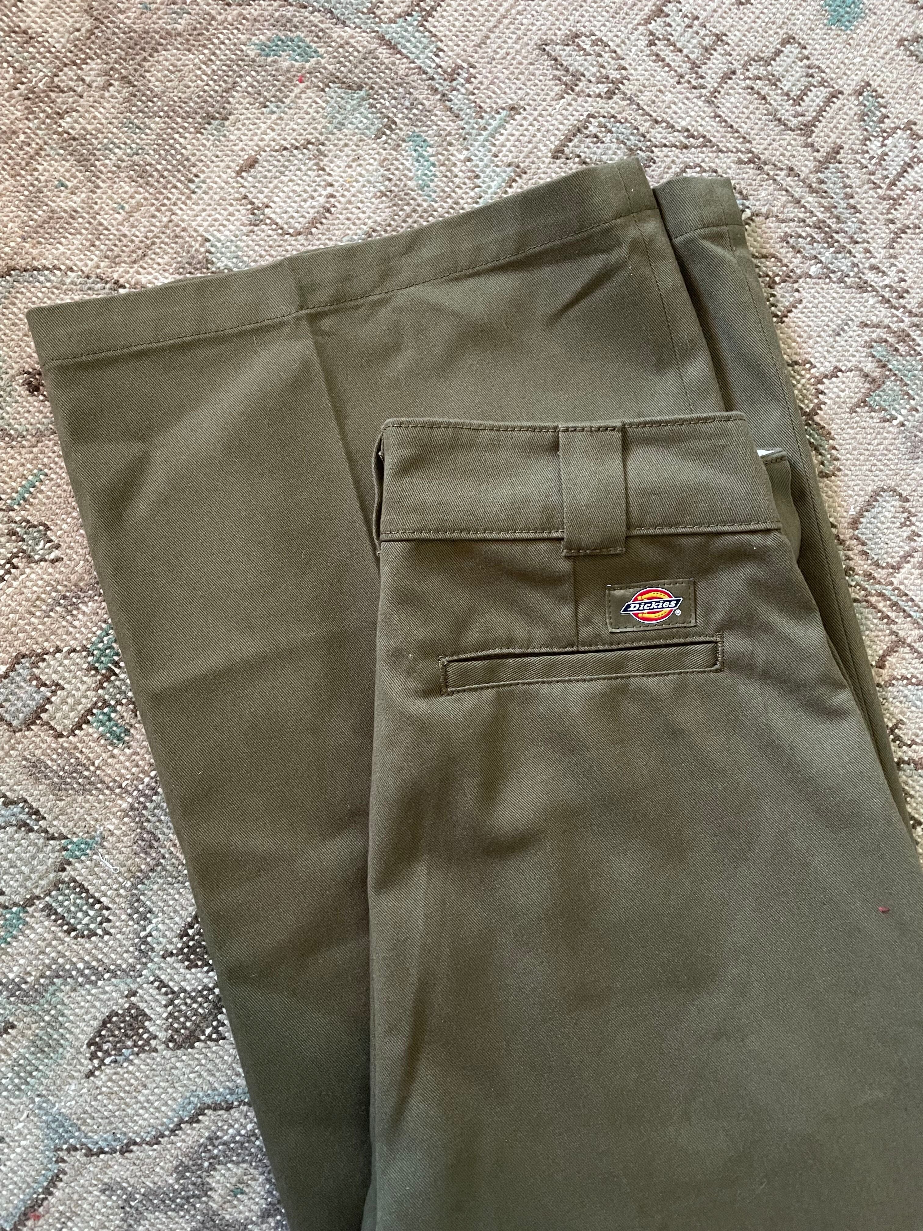 Dickies Wide Leg Work Pants, Olive