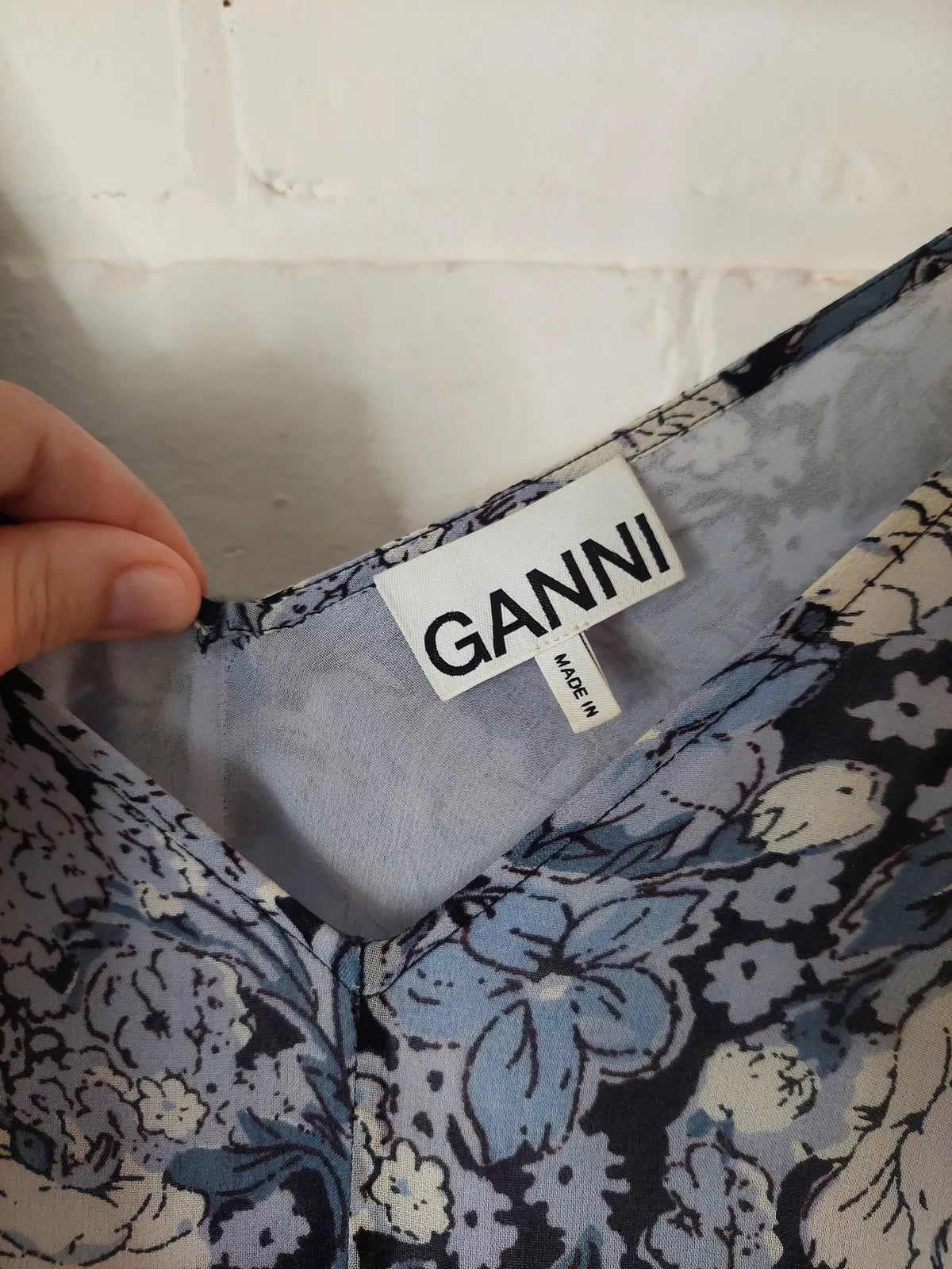 GANNI Blue Floral Dress GANNI Blue Floral Dress