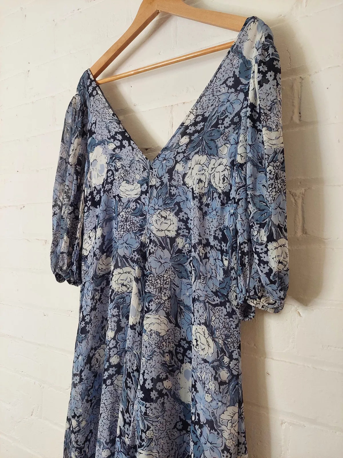 GANNI Blue Floral Dress GANNI Blue Floral Dress