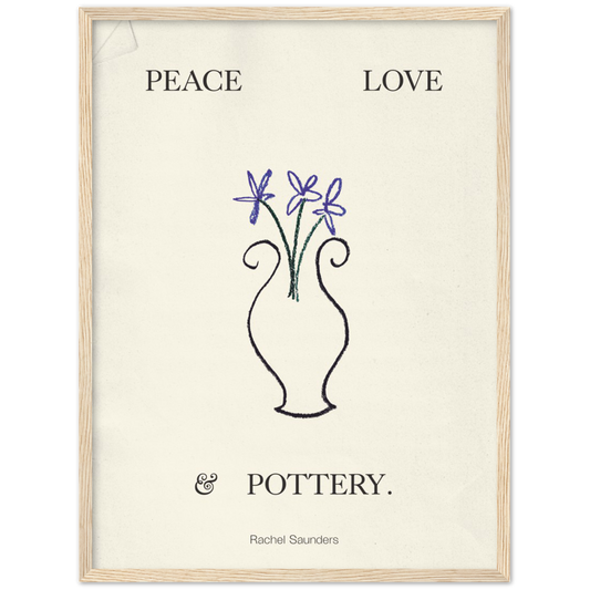 Peace, Love & Pottery Framed Poster